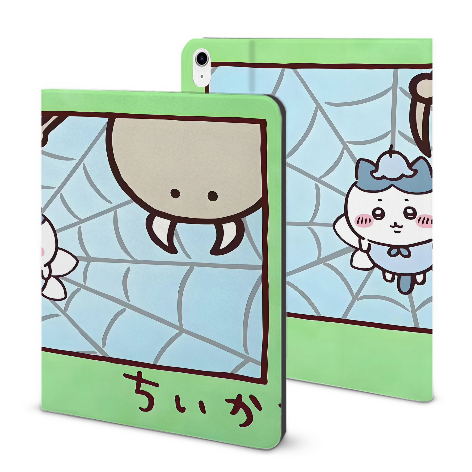 （画像用） ちいかわ Chii-kawa IPad ケース ブック型 PUレザー TPU 耐衝撃 軽量 薄型 ペン収納なし 全面保護 IPad 各モデル対応